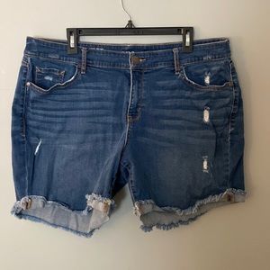 A. N. A. Denim Ripped Jean Shorts -18W